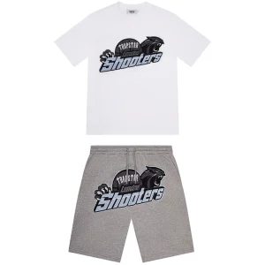 TRAPSTAR SHOOTERS SHORT SET - WHITE/BLUE