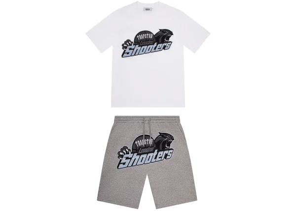 TRAPSTAR SHOOTERS SHORT SET - WHITE/BLUE